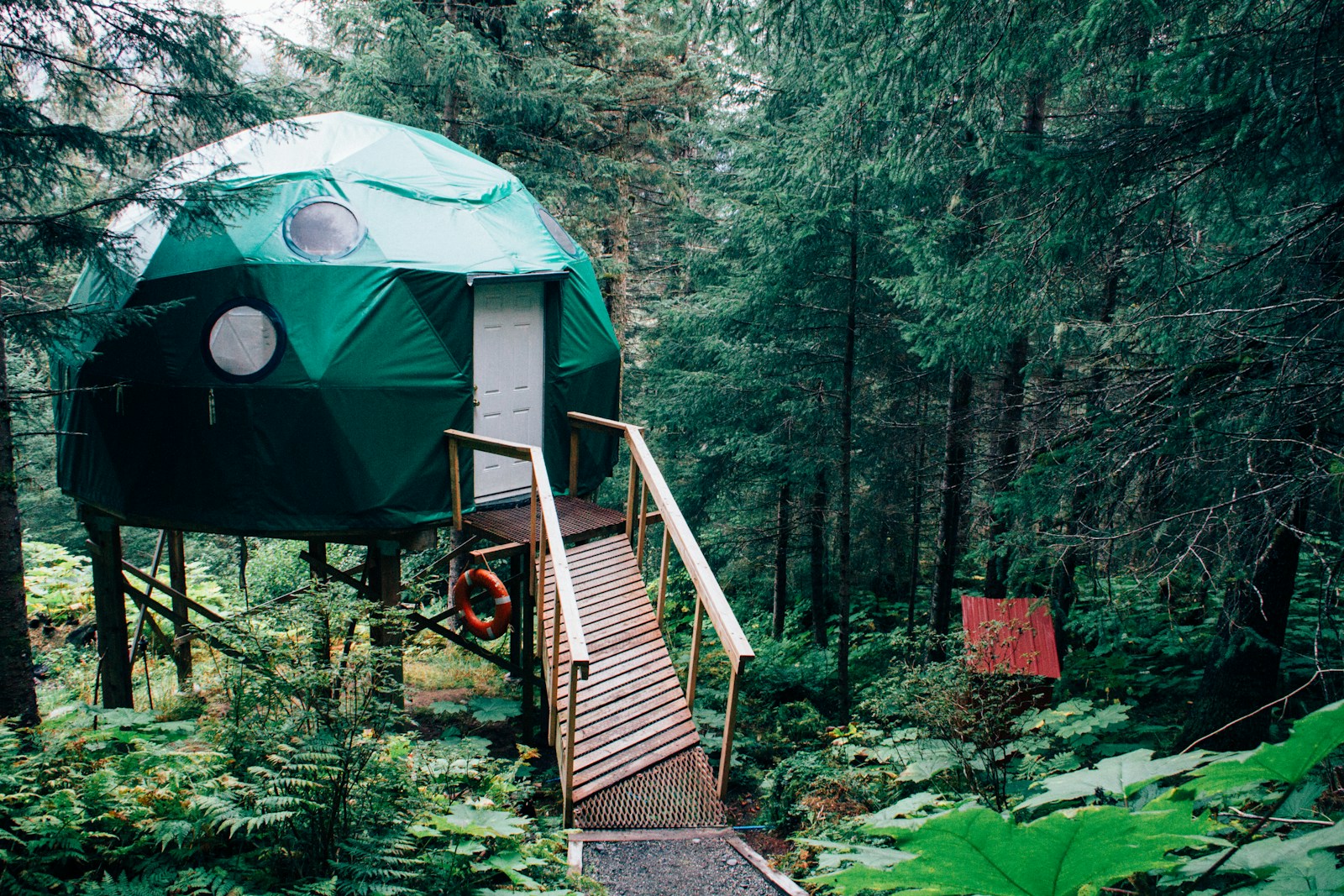 Yurts in New England Modern Landscape